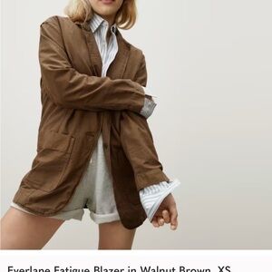 Everlane Brown Blazer Relaxed Fit